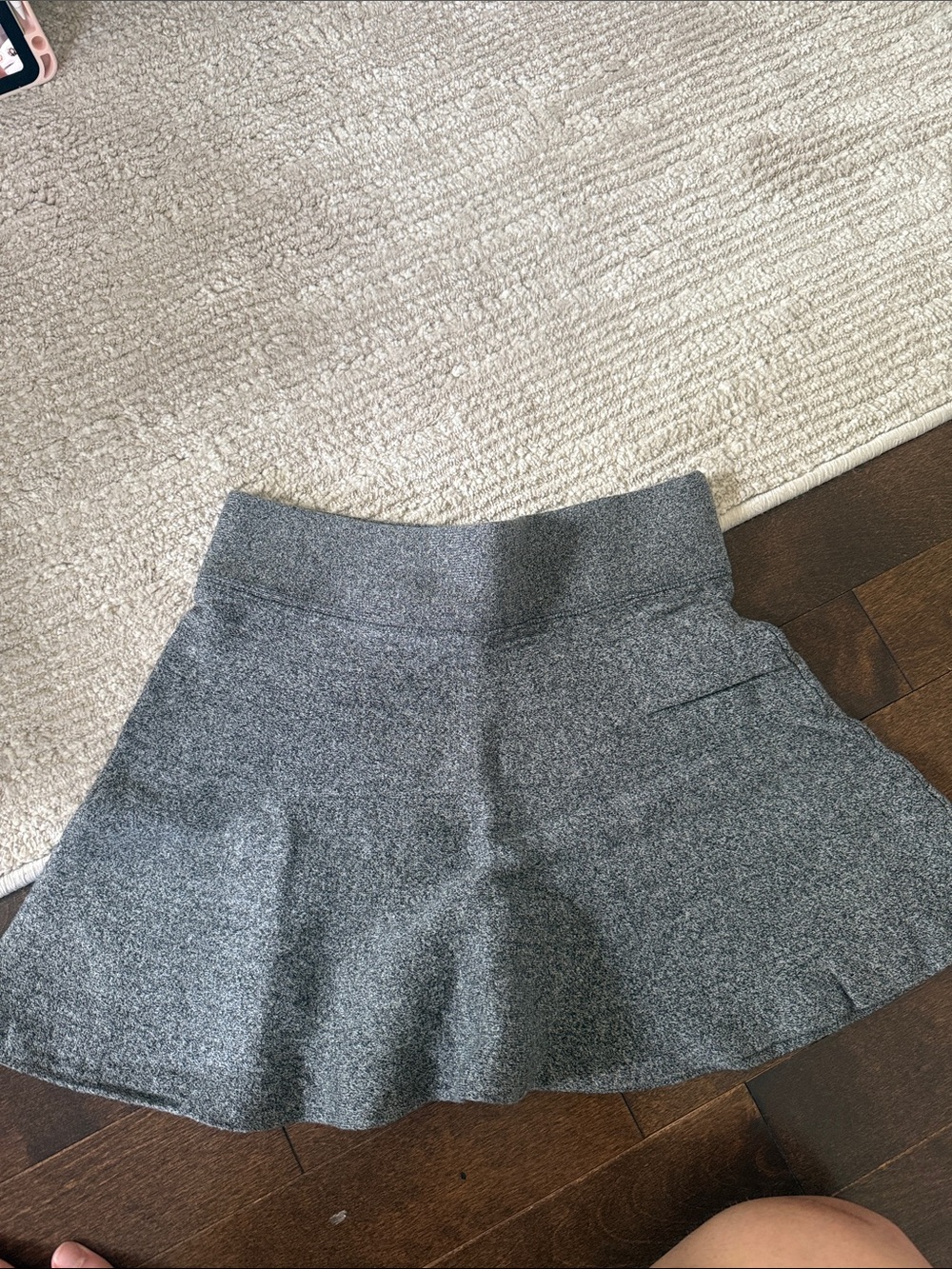 Talula Gray Knit Skater Skirt
